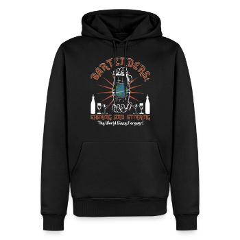 Barmans secouant - Sweat à capuche Premium bio Homme - noir - Devant - Nico (187cm)