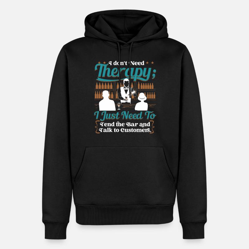 Bartenders - Männer Premium Bio Hoodie - Schwarz
