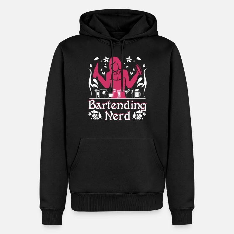 bartending nerd - Männer Premium Bio Hoodie - Schwarz