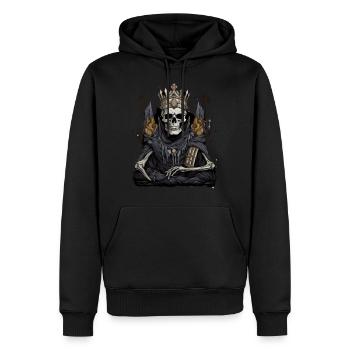 Skeleton King Halloween Sweet Sour Déguisement - Sweat à capuche Premium bio Homme - noir - Devant - Nico (187cm)