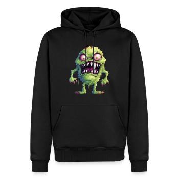 Halloween Monster Zombie Gruselig Horror Kostüm - Männer Premium Bio Hoodie - Schwarz - Vorne - Nico (187cm)
