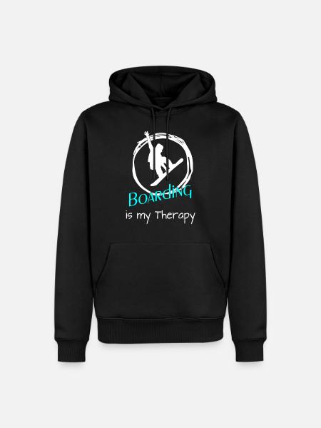 Boarding Snowboarding - Männer Premium Bio Hoodie - Schwarz