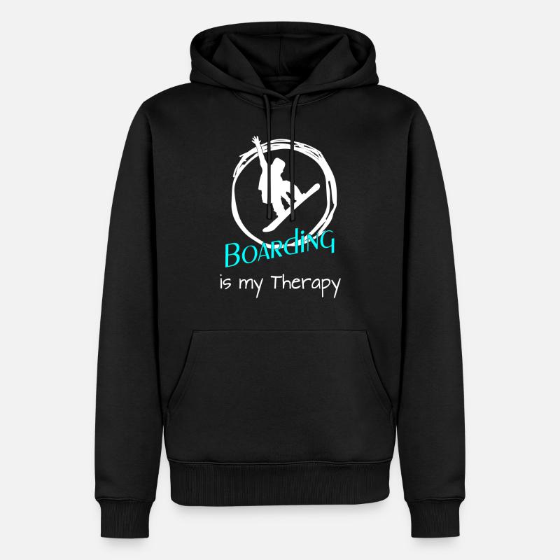 Boarding Snowboarding - Männer Premium Bio Hoodie - Schwarz