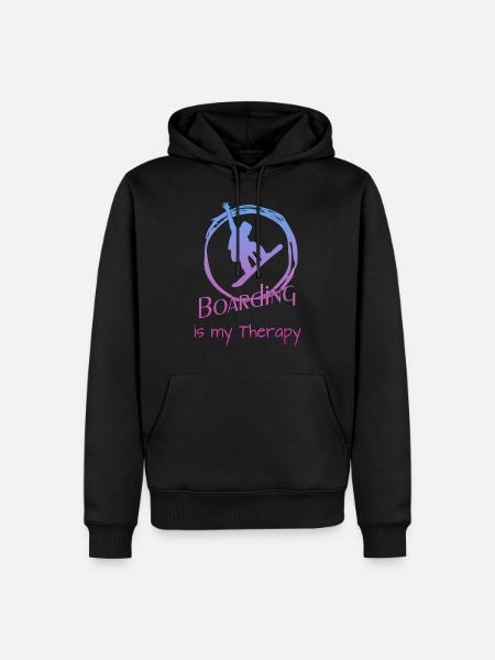 Boarding Snowboarding - Männer Premium Bio Hoodie - Schwarz