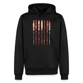 Aborigines - Männer Premium Bio Hoodie - Schwarz - Vorne - Nico (187cm)