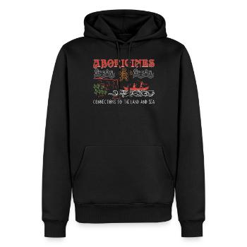 Aborigines Connections - Männer Premium Bio Hoodie - Schwarz - Vorne - Nico (187cm)