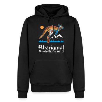 Aboriginal Australians Nerd - Männer Premium Bio Hoodie - Schwarz - Vorne - Nico (187cm)