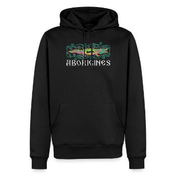 Aborigines - Männer Premium Bio Hoodie - Schwarz - Vorne - Nico (187cm)