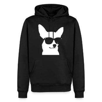 Chihuahua drôle portant des lunettes de soleil Chihuahuas - Sweat à capuche Premium bio Homme - noir - Devant - Nico (187cm)