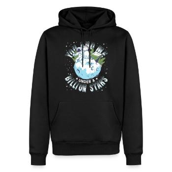 you and me under a billion stars - Männer Premium Bio Hoodie - Schwarz - Vorne - Nico (187cm)