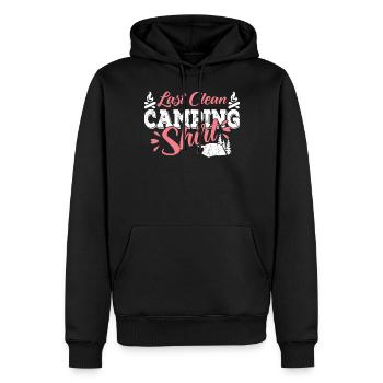 Chemise de camping last clean - Sweat à capuche Premium bio Homme - noir - Devant - Nico (187cm)