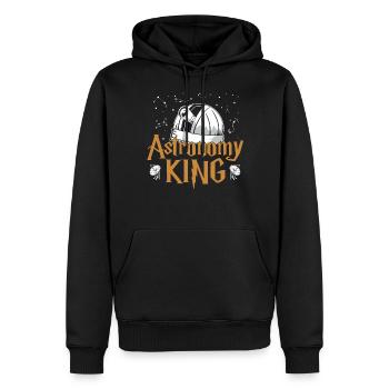 Astronomy King - Men’s Premium Organic Hoodie - black - Front - Nico (187cm)