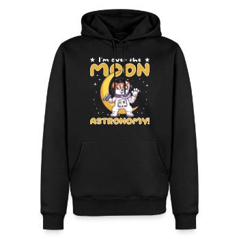 Je suis aux anges pour l’astronomie ! - Sweat à capuche Premium bio Homme - noir - Devant - Nico (187cm)
