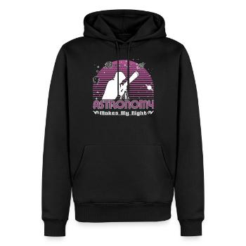 Astronomie macht meine Nacht - Männer Premium Bio Hoodie - Schwarz - Vorne - Nico (187cm)
