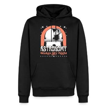 Astronomie macht meine Nacht - Männer Premium Bio Hoodie - Schwarz - Vorne - Nico (187cm)