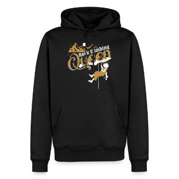 Königin des Kletterns - Männer Premium Bio Hoodie - Schwarz - Vorne - Nico (187cm)