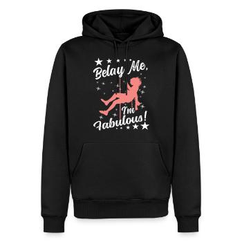 Sichern Sie mich, ich bin fabelhaft! - Männer Premium Bio Hoodie - Schwarz - Vorne - Nico (187cm)