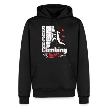 Liebhaber des Kletterns - Männer Premium Bio Hoodie - Schwarz - Vorne - Nico (187cm)
