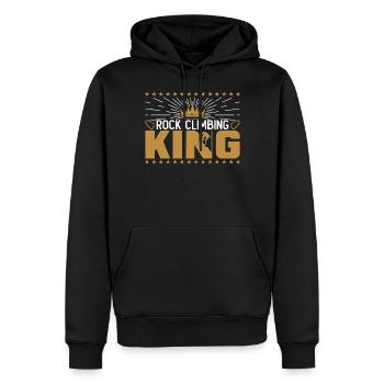 Kletter-König - Männer Premium Bio Hoodie - Schwarz - Vorne - Nico (187cm)