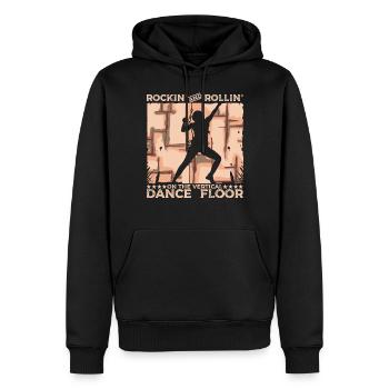 Se balancer et rouler sur la piste de danse verticale - Sweat à capuche Premium bio Homme - noir - Devant - Nico (187cm)