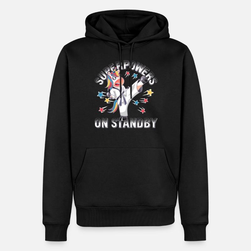 Supermächte in Bereitschaft - Männer Premium Bio Hoodie - Schwarz