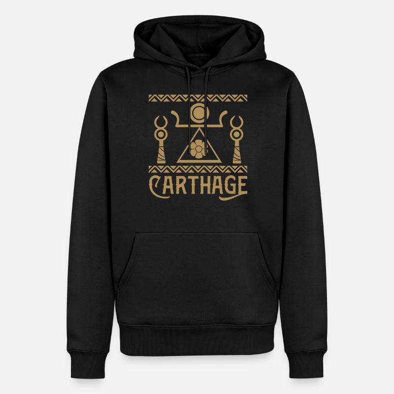 Karthago - Männer Premium Bio Hoodie - Schwarz