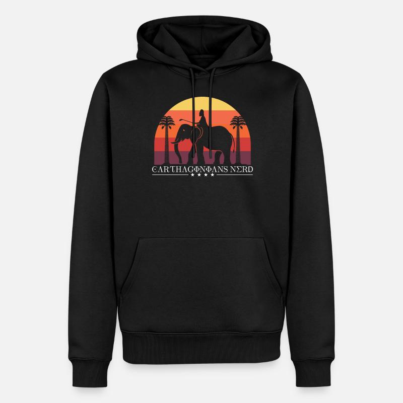 Karthager Nerd - Männer Premium Bio Hoodie - Schwarz