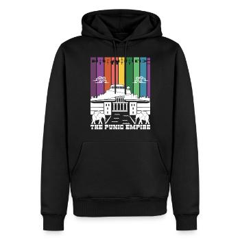 Karthago: Das Punische Reich - Männer Premium Bio Hoodie - Schwarz - Vorne - Nico (187cm)