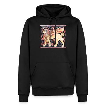 Karthago - Männer Premium Bio Hoodie - Schwarz - Vorne - Nico (187cm)