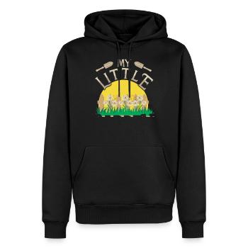 Mon petit jardin - Sweat à capuche Premium bio Homme - noir - Devant - Nico (187cm)
