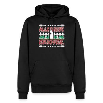 jouisseur d’allotissement. - Sweat à capuche Premium bio Homme - noir - Devant - Nico (187cm)
