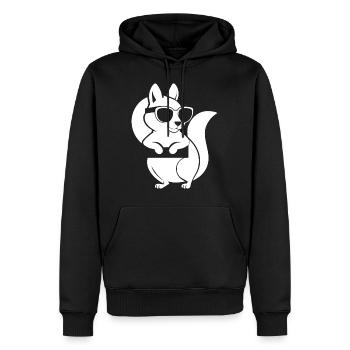Funny Squirrel Wearing Sunglasses Squirrels - Men’s Premium Organic Hoodie - black - Front - Nico (187cm)