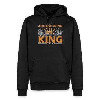 Aquascaping-König - Männer Premium Bio Hoodie - Schwarz - Vorne - Nico (187cm)