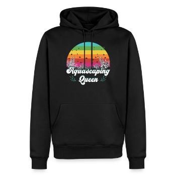 Aquascaping-Königin - Männer Premium Bio Hoodie - Schwarz - Vorne - Nico (187cm)