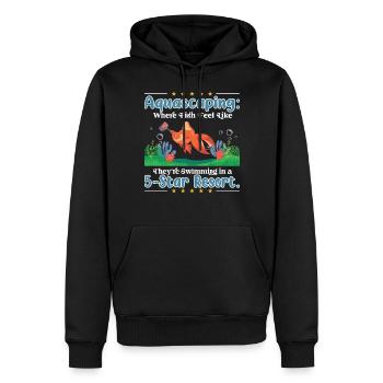 Aquascaping: in einem 5-Sterne-Resort. - Männer Premium Bio Hoodie - Schwarz - Vorne - Nico (187cm)