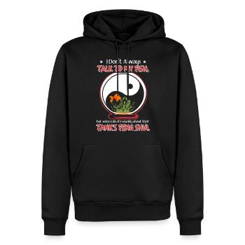 Sprechen Sie über Fisch-Feng-Shui - Männer Premium Bio Hoodie - Schwarz - Vorne - Nico (187cm)