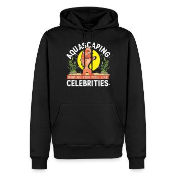 Aquascaping: Damit sich Fische wie Prominente fühlen. - Männer Premium Bio Hoodie - Schwarz - Vorne - Nico (187cm)