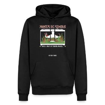 have a way of making waves...in fish tanks - Men’s Premium Organic Hoodie - black - Front - Nico (187cm)