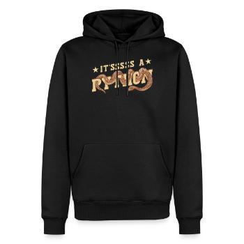 Itsssss a Python - Männer Premium Bio Hoodie - Schwarz - Vorne - Nico (187cm)
