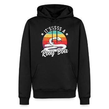 Es ist eine rosige Boa - Männer Premium Bio Hoodie - Schwarz - Vorne - Nico (187cm)