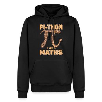 Pi-thon in Mathe - Männer Premium Bio Hoodie - Schwarz - Vorne - Nico (187cm)