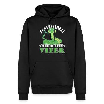 Professionelle Windschutzscheiben-Viper - Männer Premium Bio Hoodie - Schwarz - Vorne - Nico (187cm)