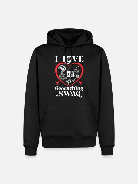 J’adore Geocaching Swag - Sweat à capuche Premium bio Homme - noir