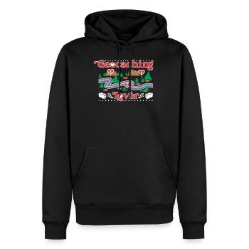 Geocaching-Liebhaber - Männer Premium Bio Hoodie - Schwarz - Vorne - Nico (187cm)