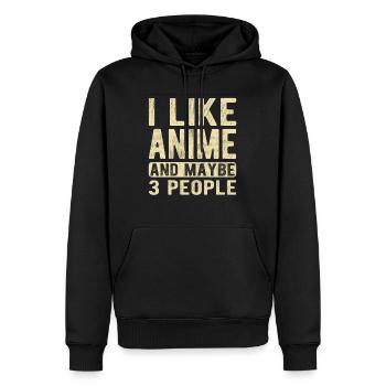 Anime-Spruch - Männer Premium Bio Hoodie - Schwarz - Vorne - Nico (187cm)