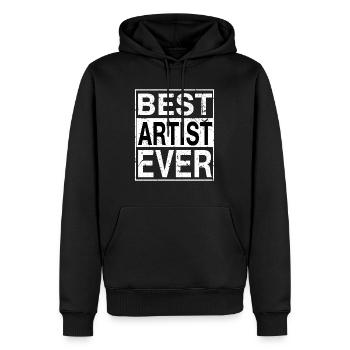 Best Artist Ever Artist Gift - Men’s Premium Organic Hoodie - black - Front - Nico (187cm)