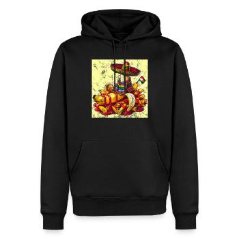 Cinco de Mayo Banane mit Ketchup und Pommes - Männer Premium Bio Hoodie - Schwarz - Vorne - Nico (187cm)