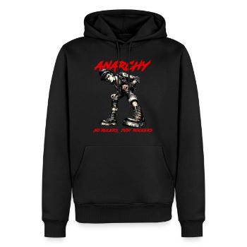 Anarchie punk - Sweat à capuche Premium bio Homme - noir - Devant - Nico (187cm)