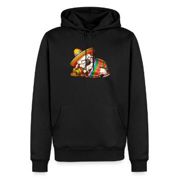 Moutons endormis du Cinco de Mayo - Sweat à capuche Premium bio Homme - noir - Devant - Nico (187cm)