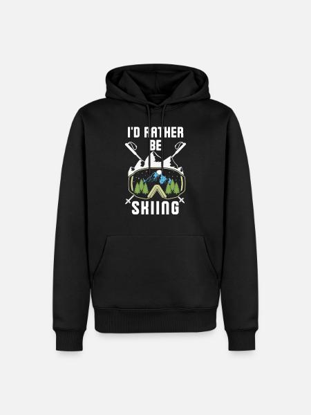 I'd rather be skiing 3 - Men’s Premium Organic Hoodie - black